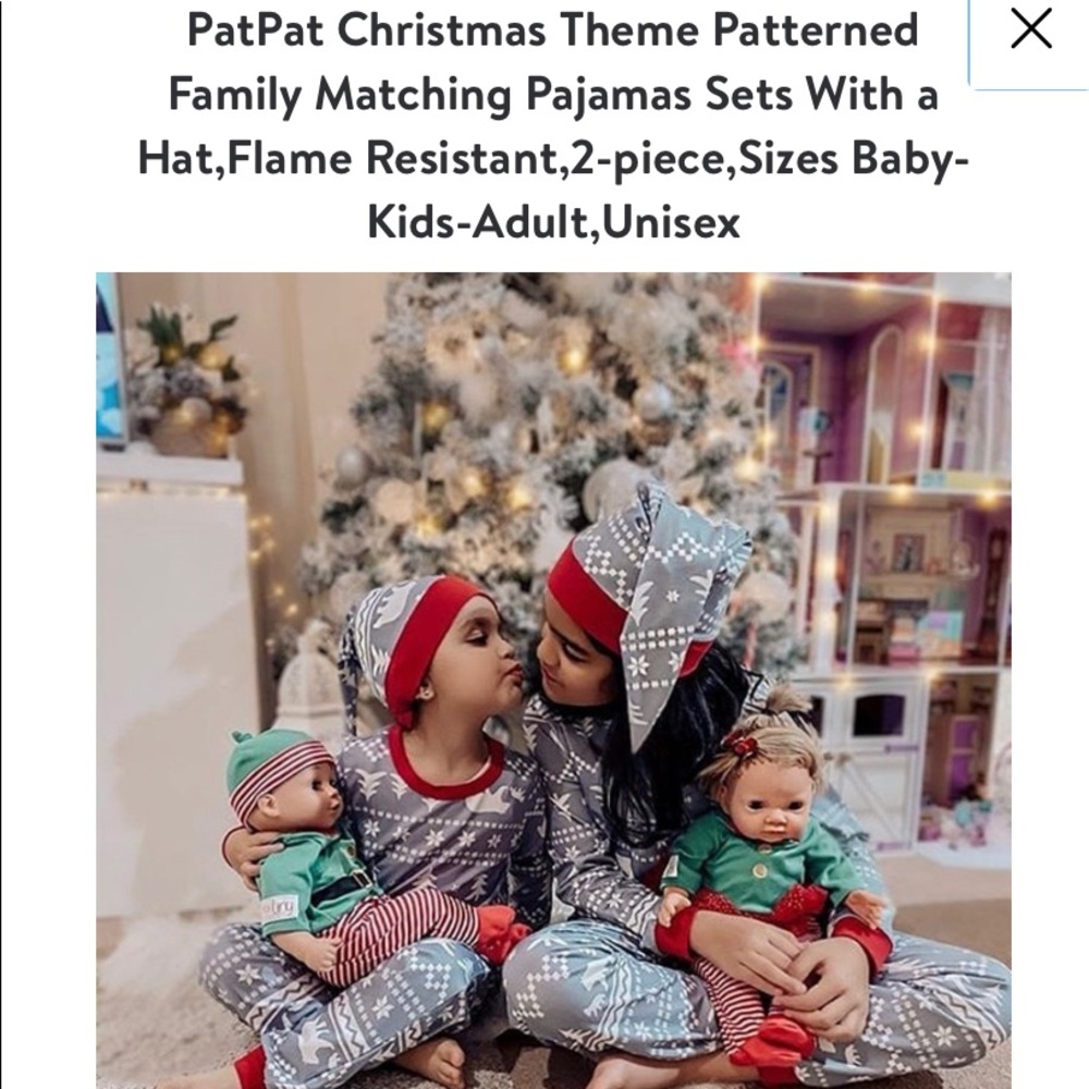 Patpat holiday pajamas grey and red